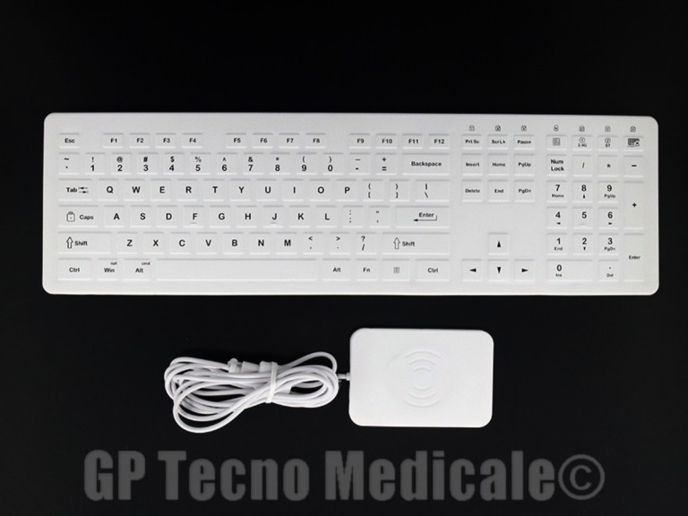 Clavier médical sans fil IP68 GPK-421w