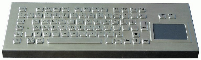keyproline clavier inox avec touchpad en boitier a361tp-dt