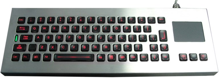 keyproline clavier industriel rétro-éclairé avec touchpad m380tp-dt
