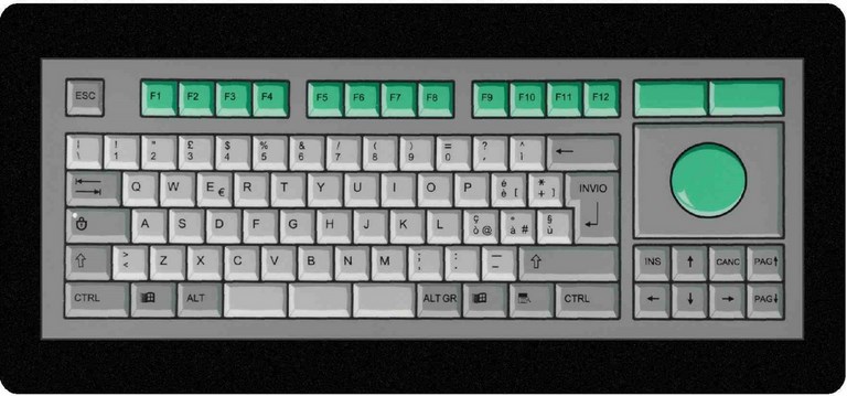 keyproline clavier industriel avec touchpad e83m-t