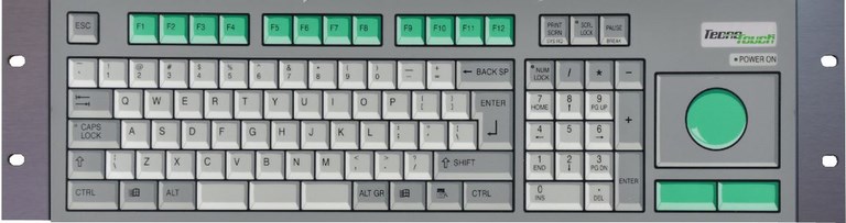 keyproline clavier industriel avec touchpad rack 19 pouces e95m-r