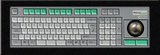 keyproline clavier industriel avec trackball e95tb-w